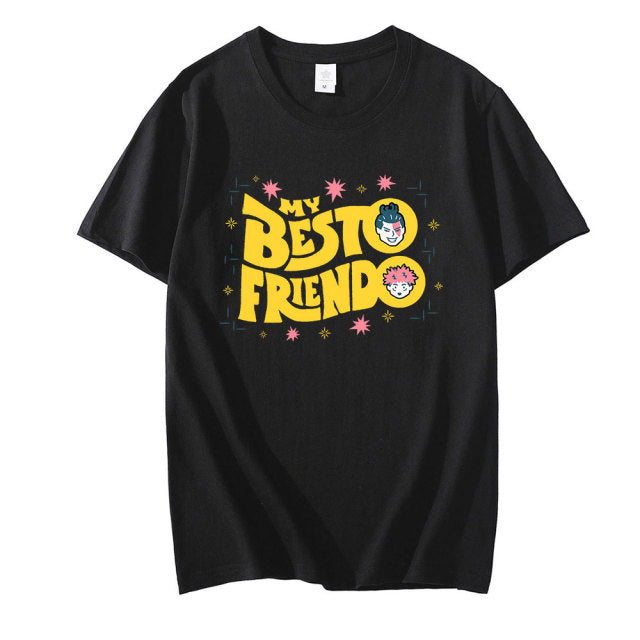 Anime - Streetwear - "BESTO FRIENDO" - Jujutsu Kaisen Anime T-Shirt | 7 Colors - Alpha Weebs