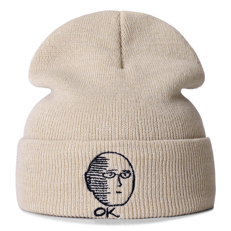 Anime - Streetwear - "OK" - One Punch Man - Anime Saitama Beanie | 2 Colors - Alpha Weebs