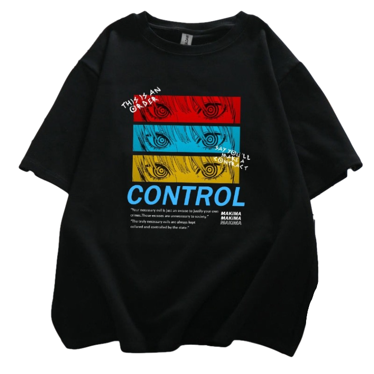 "CONTROL" - Chainsaw Man Anime Makima Oversized T-shirt | 4 Colors - Alpha Weebs