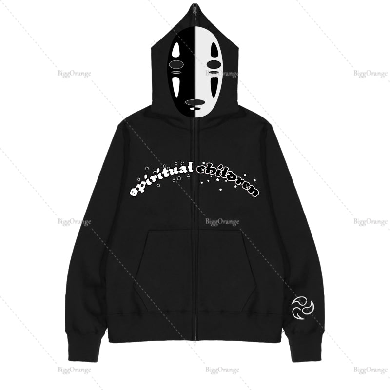 "FACELESS" - No Face - Kaonashi - Studio Ghibli Anime Oversized Hoodies | 3 Colors - Alpha Weebs