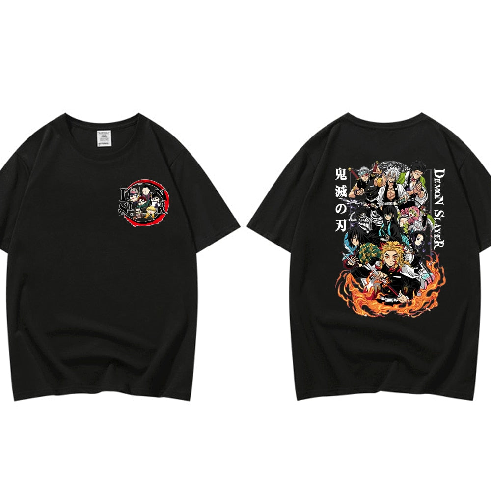 Anime - Streetwear - DS-Demon Slayer Anime Oversized T-Shirts | 6 Colors - Alpha Weebs