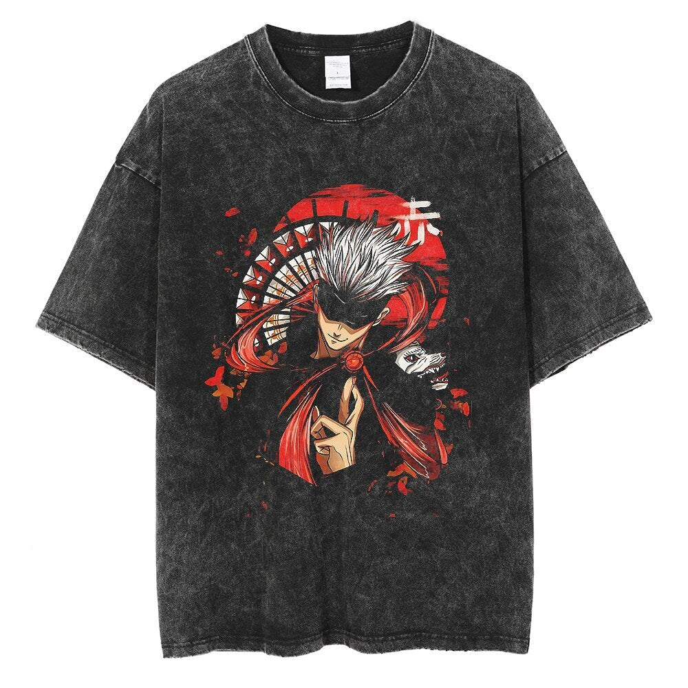 "SPIRT GOJO" - Jujutsu Kaisen Anime Vintage Washed Oversized T-Shirt