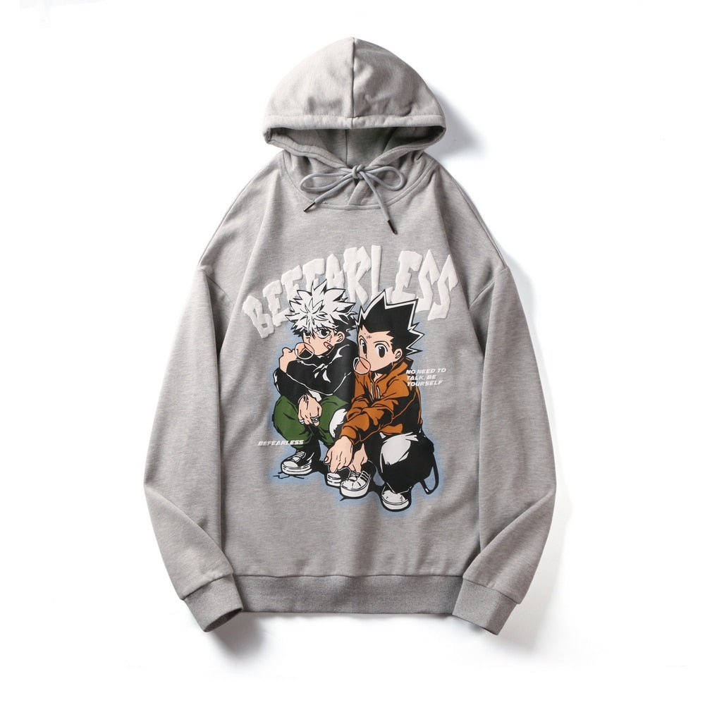 Anime - Streetwear - "BE FEARLESS" - Hunter x Hunter Anime Hoodie | 2 Colors - Alpha Weebs