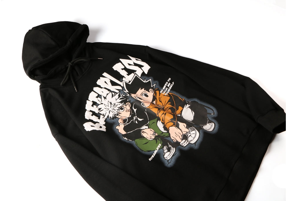 Anime - Streetwear - "BE FEARLESS" - Hunter x Hunter Anime Hoodie | 2 Colors - Alpha Weebs