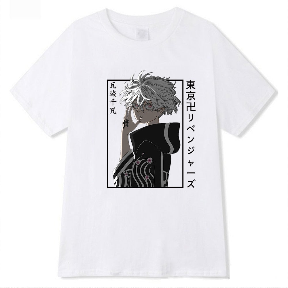 Anime - Streetwear - "Kawaragi Senju Graphic" - Tokyo Revengers Anime Oversized T-shirt | 2 Colors - Alpha Weebs