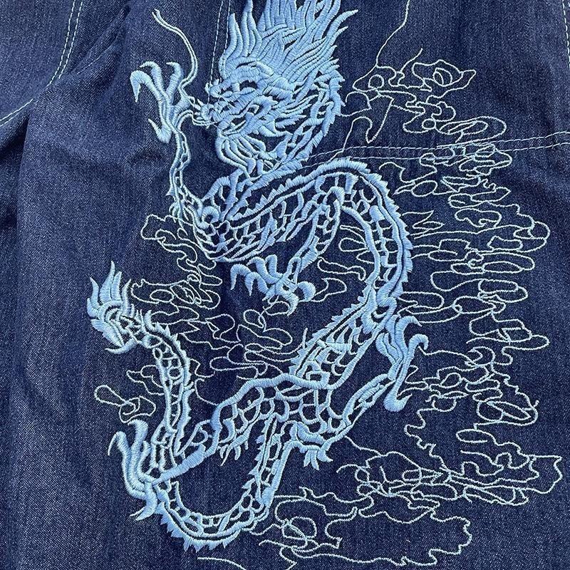 "SHENRON" - Embroidered Denim Dragon Ball Anime Jeans | 2 Colors