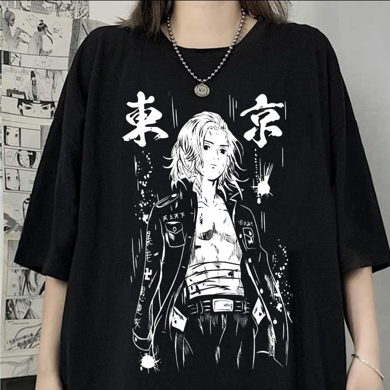 Anime - Streetwear - Sano Manjirou - Tokyo Revengers Anime Oversized T-Shirt | 2 Colors - Alpha Weebs