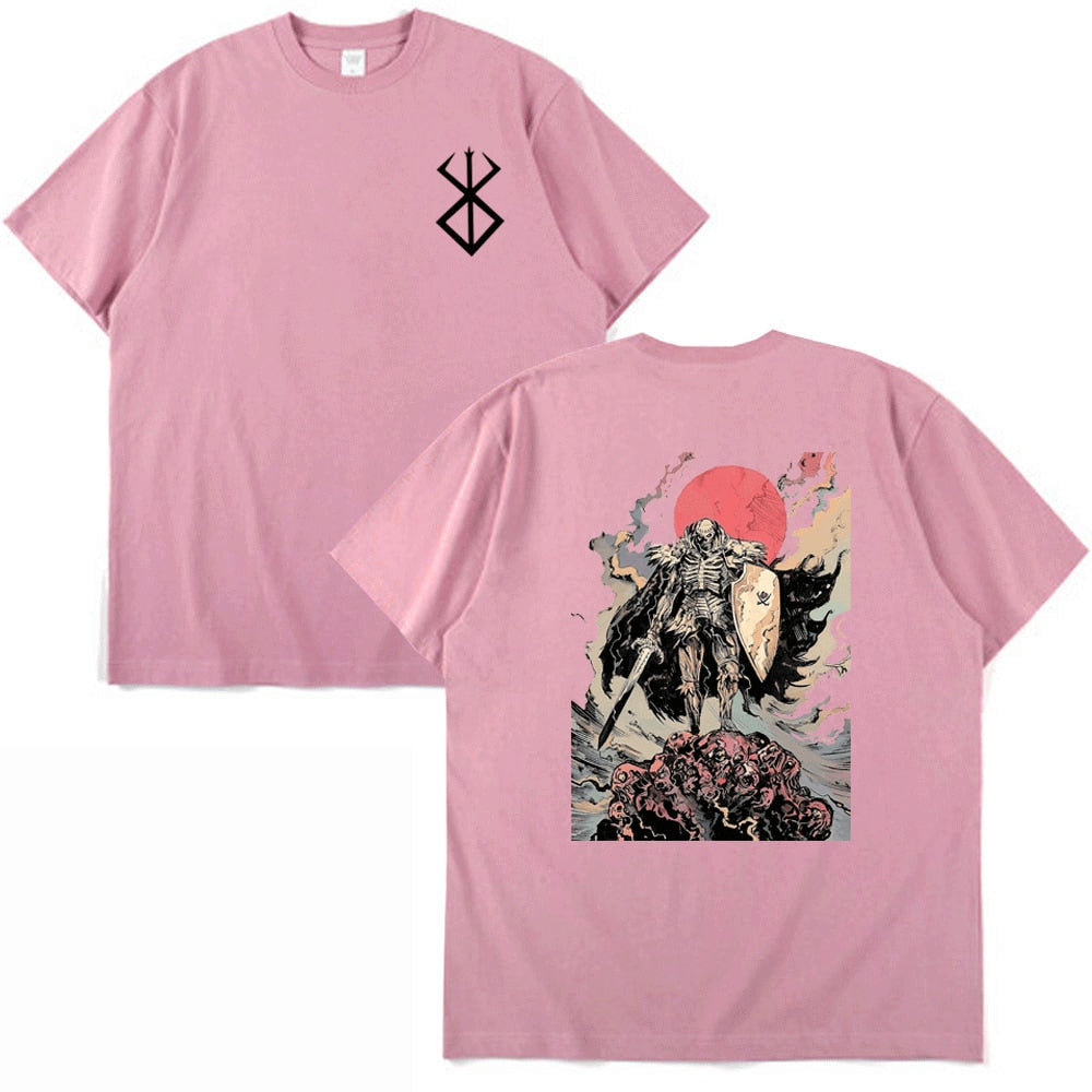 Anime - Streetwear - "GLORY" - Berserk Guts Anime Oversized Vintage Style T-shirt | 6 Colors - Alpha Weebs