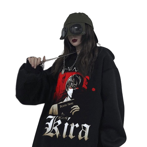 "DARK" - Light Yagami - Death Note Anime Oversized Hoodies - Alpha Weebs