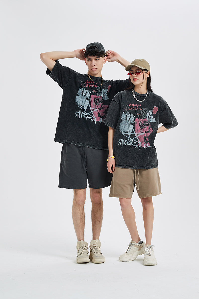 Anime - Streetwear - "TOMIE" - Bentai Anime Oversized Vintage Style T-Shirts - Alpha Weebs