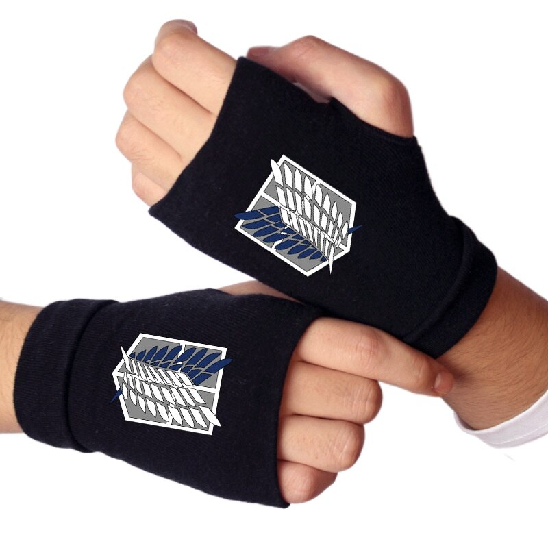 "FIGHTER" - Attack on Titan Anime Half-finger Ride Gloves | 3 Options