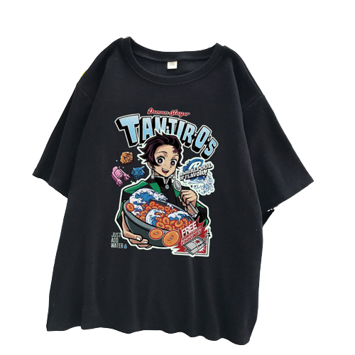 "KAMADO CRUNCHIES" - Demon Slayer Anime Tanjiro Oversized T-Shirt | 2 Colors