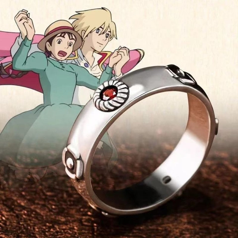 Retro Anime Rings Jewelry Howl's Moving Castle Ring Miyazaki