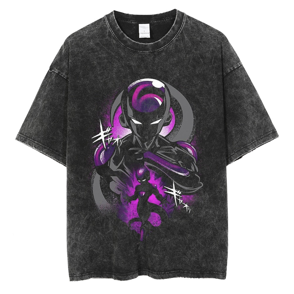 Anime - Streetwear - "OG-Villain" - DBZ Anime Frieza Oversized Vintage Style T-Shirt - Alpha Weebs