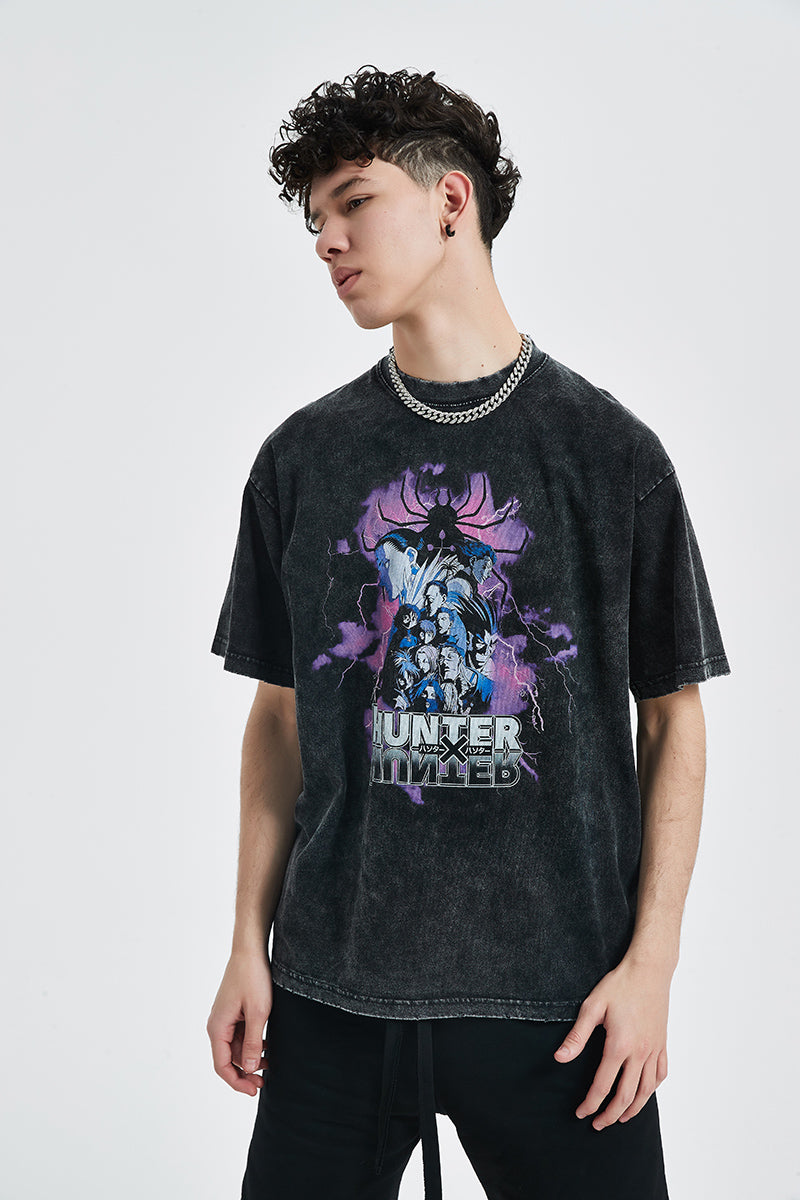 Anime - Streetwear - "Spider" - Hunter x Hunter Oversized Anime Vintage Style T-Shirt - Alpha Weebs