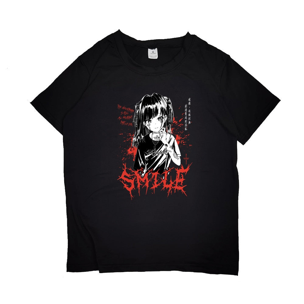 Anime - Streetwear - Smile- Ahegao&Bentai Anime Oversized T-Shirts | 3 Colors - Alpha Weebs