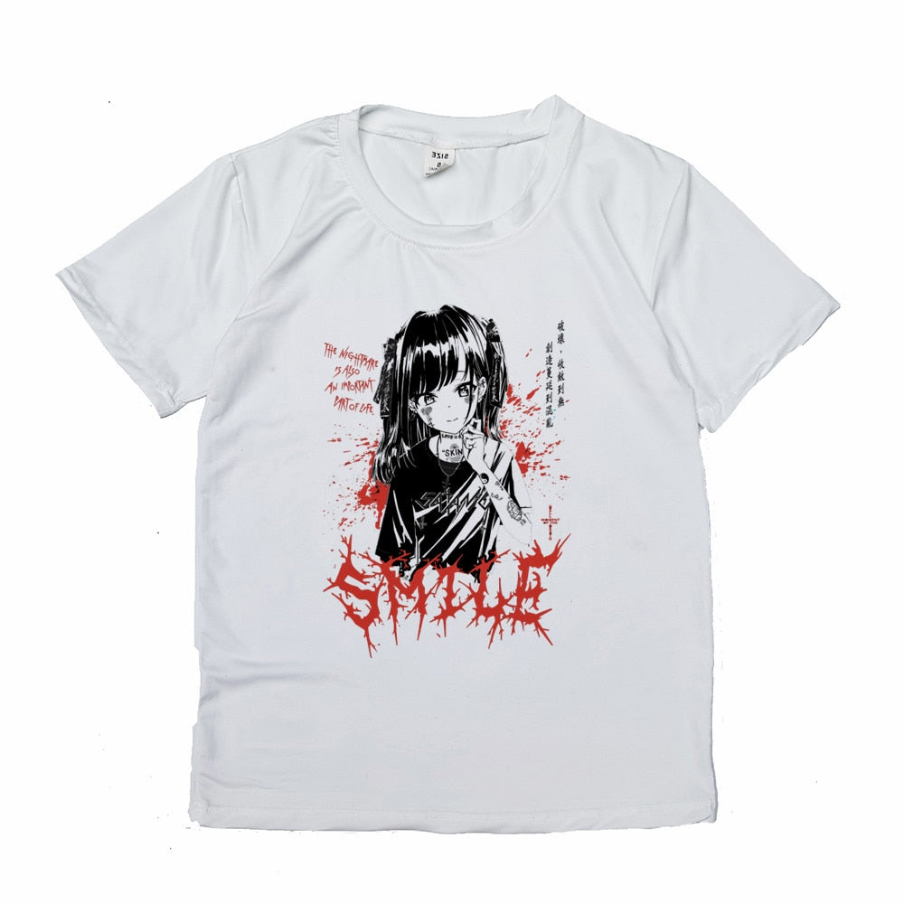 Anime - Streetwear - Smile- Ahegao&Bentai Anime Oversized T-Shirts | 3 Colors - Alpha Weebs