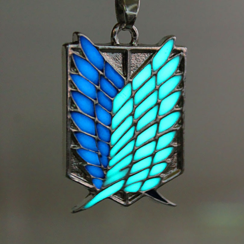 Anime - Streetwear - "GLOW IN THE DARK" - Attack On Titan Anime Necklace - Alpha Weebs