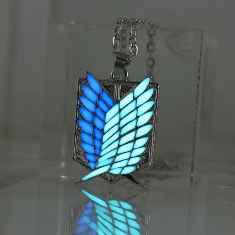 Anime - Streetwear - "GLOW IN THE DARK" - Attack On Titan Anime Necklace - Alpha Weebs