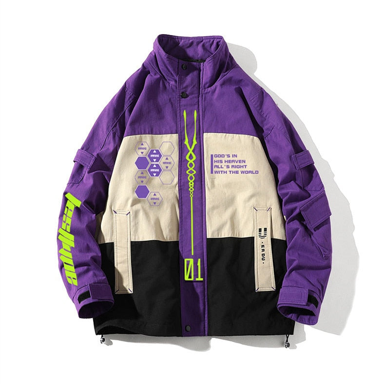 Anime - Streetwear - "EVA UNITS" - Neon Genesis Evangelion Jacket | 3 Colors - Alpha Weebs