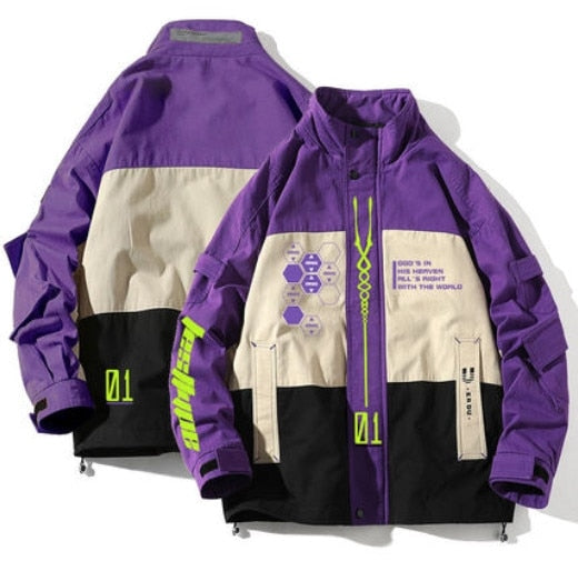 Anime - Streetwear - "EVA UNITS" - Neon Genesis Evangelion Jacket | 3 Colors - Alpha Weebs