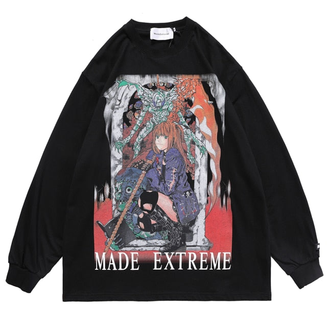 Anime - Streetwear - "STREET STYLE" - Death Note Anime Misa Amane Long-sleeve Shirt | 2 Colors - Alpha Weebs