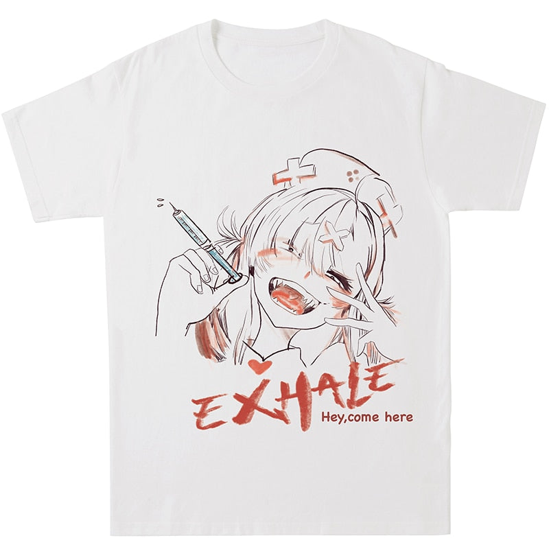 Anime - Streetwear - "EXHALE" - Anime T-shirt | 3 Colors - Alpha Weebs