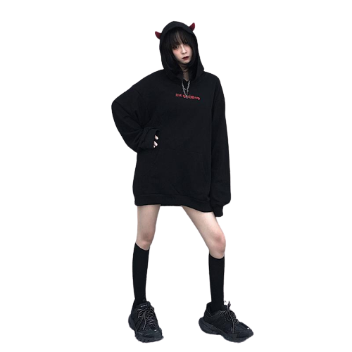 "AKUMA CHAN" - Secret Devil-Chan Anime Oversized Hoodie