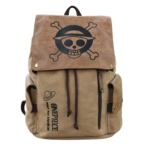 Mugiwara One Piece Anime Canvas Backpack