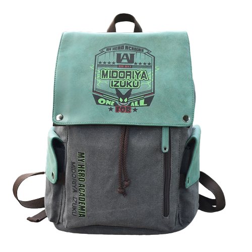 Deku My Hero Academia Anime Canvas Backpack