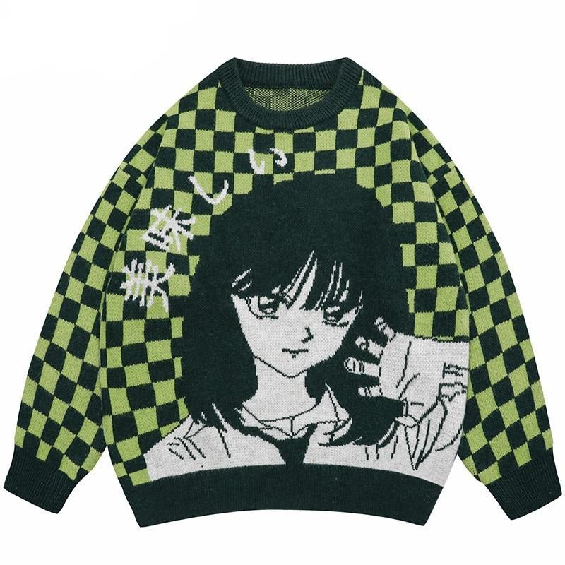 Anime - Streetwear - "GAWR" - Vempire Princess Anime Knitted Sweater | 2 Colors - Alpha Weebs