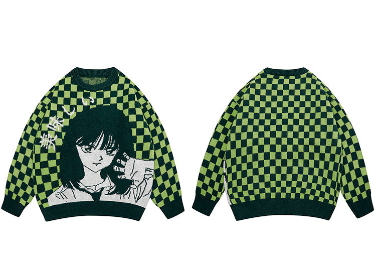 Anime - Streetwear - "GAWR" - Vempire Princess Anime Knitted Sweater | 2 Colors - Alpha Weebs