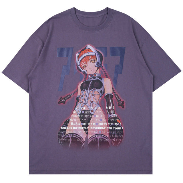 Anime - Streetwear - "H GIRL" - Kanji Anime T-Shirt | 3 Colors - Alpha Weebs